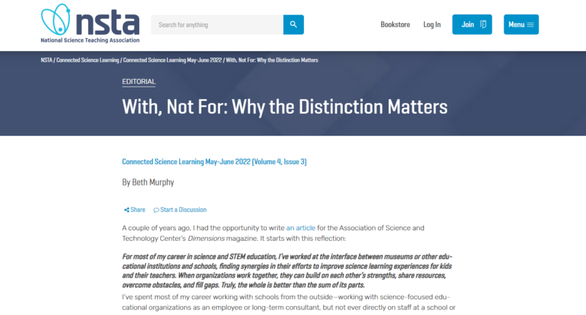 With, Not For: Why the Distinction Matters